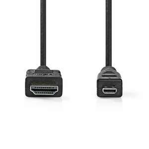 Nedis CVGB34700BK20 HDMI - HDMI Micro 2 m Ethernet fekete kábel kép