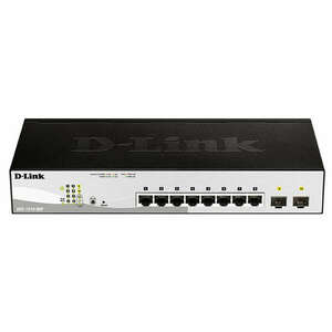 D-Link DGS-1210-08P/E Switch 8x1000Mbps(8xPOE) + 2xGigabit SFP Me... kép