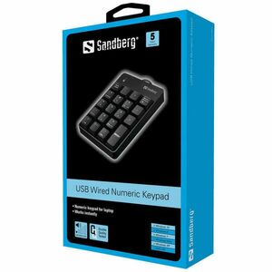 Sandberg 630-07 numerikus billentyűzet Laptop/PC Fekete kép
