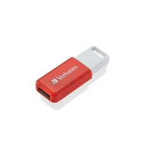 VERBATIM Pendrive, 16GB, USB 2.0, VERBATIM "Databar", piros kép
