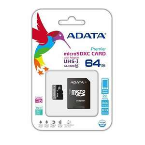 Adata AUSDX64GUICL10-RA1 memóriakártya MicroSDXC 64GB + Adapter U... kép