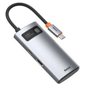 Baseus Metal Gleam Series 4-in-1 USB-C Hub dokkoló állomás mobil... kép
