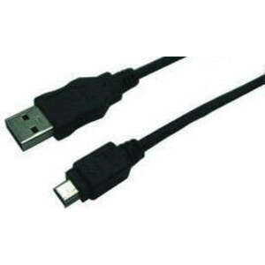 LogiLink CU0014 USB kábel 1, 8 M USB 2.0 USB A Mini-USB B Fekete kép