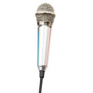Mini hordozható mikrofon Ezüst kép