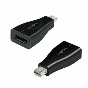 Logilink DisplayPort adapter, Mini-DP/M HDMI-A-hoz, 4K/30 Hz, fekete kép