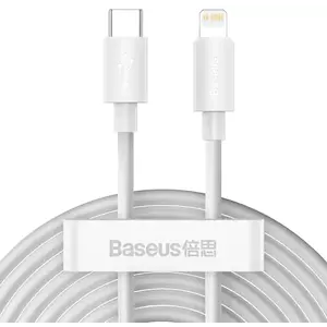 Kábel Baseus Simple Wisdom Data Cable Kit USB-C to Lightning 1.5m White (6953156230323) kép