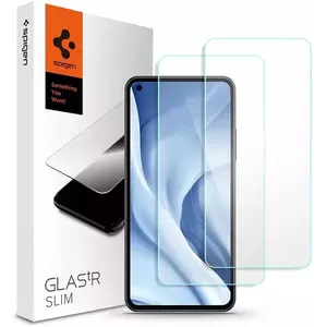 TEMPERED KIJELZŐVÉDŐ FÓLIA Spigen Glass tR Slim, 2P - Xiaomi Mi 11 Lite/5G (AGL03048) kép