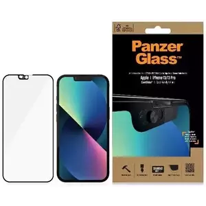 TEMPERED KIJELZŐVÉDŐ FÓLIA PanzerGlass E2E Microfracture iPhone 13 /13 Pro 6, 1" CamSlider Case Friendly AntiBacterial black 2748 (2748) kép