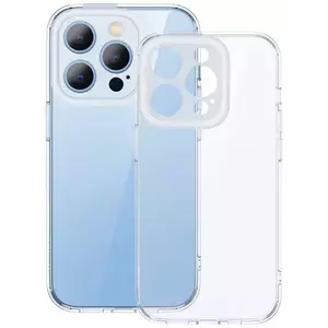 Tok Baseus Illusion Transparent Case, lens frames, tempered glass set for iPhone 14 Pro + cleaning kit kép