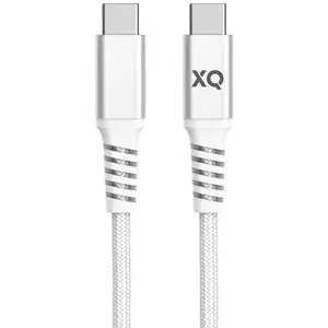 Kábel XQISIT NP Cotton braided USB-C to USB-C 2.0 200cm white (50845) kép