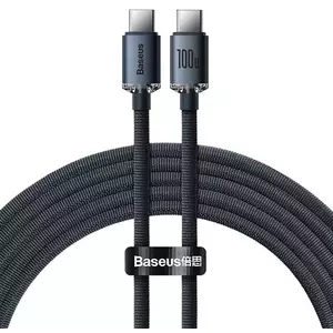 Kábel Baseus Crystal Shine cable USB-C to USB-C, 100W, 1.2m, black (6932172602864) kép