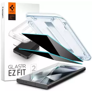 TEMPERED KIJELZŐVÉDŐ FÓLIA Spigen Glass tR EZ Fit Privacy 2 Pack - Samsung Galaxy S24 Ultra (AGL07625) kép