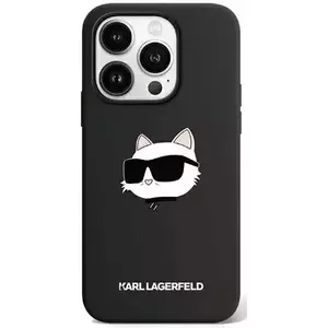 Tok Karl Lagerfeld KLHMP15LSCHPPLK iPhone 15 Pro 6.1" black hardcase Silicone Choupette Head MagSafe (KLHMP15LSCHPPLK) kép