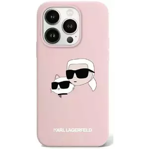 Tok Karl Lagerfeld KLHMP15SSKCHPPLP iPhone 15 6.1" pink hardcase Silicone Karl & Choupette MagSafe (KLHMP15SSKCHPPLP) kép
