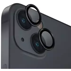 TEMPERED KIJELZŐVÉDŐ FÓLIA UNIQ Optix Aluminum Camera Lens Protector iPhone 14 6.1" / 14 Plus 6.7" midnight black glass for camera lens with applicator (UNIQ-IP6.1-6.7M-LENSBLK) kép