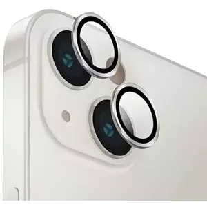 TEMPERED KIJELZŐVÉDŐ FÓLIA UNIQ Optix Aluminum Camera Lens Protector iPhone 14 6.1" / 14 Plus 6.7" sterling silver glass for camera lens with applicator (UNIQ-IP6.1-6.7M-LENSSIL) kép