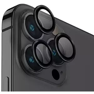 TEMPERED KIJELZŐVÉDŐ FÓLIA UNIQ Optix Aluminum Camera Lens Protector iPhone 14 Pro 6.1" / 14 Pro Max 6.7" midnight black glass for camera lens with applicator (UNIQ-IP6.1P-6.7PM-LENSBLK) kép