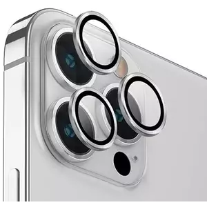 TEMPERED KIJELZŐVÉDŐ FÓLIA UNIQ Optix Aluminum Camera Lens Protector iPhone 14 Pro 6.1" / 14 Pro Max 6.7" sterling silver glass for camera lens with applicator (UNIQ-IP6.1P-6.7PM-LENSSIL) kép