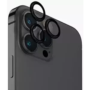 TEMPERED KIJELZŐVÉDŐ FÓLIA UNIQ Optix Aluminum Camera Lens Protector iPhone 15 Pro 6.1" midnight black glass for camera lens with applicator (UNIQ-IP6.1P(2023)-ALENSBLK) kép