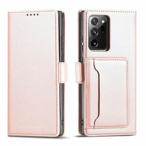 MG Magnet Card bőr könyvtok Samsung Galaxy S22 Ultra, rózsaszín kép