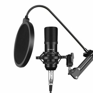PULUZ PU612B kondenzátoros mikrofon álvánnyal, fekete (PU612B) kép
