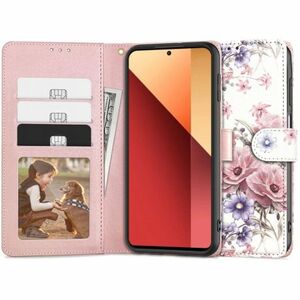 Tech-Protect Wallet könyv tok Xiaomi Redmi Note 13 Pro 4G, blossom flower kép
