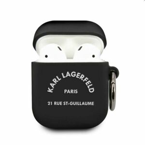 Karl Lagerfeld Rue St Guillaume szilikon tok for Apple AirPods 1/2, fekete kép