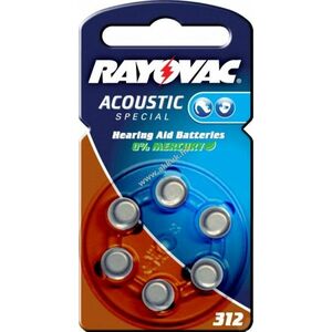 Rayovac Acoustic Special hallókészülék elem típus DA312 6db/csom. - Kiárusítás! - A készlet erejéig! kép