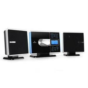 Auna VCP-191, USB sztereó rendszer, MP3, CD, SD, AUX, FM, érintőképernyős vezérlőpanel, fekete/ezüst kép