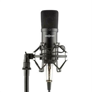 OneConcept Mic-700 stúdió mikrofon, Ø 34 mm, univerzális, pók, szél elleni védelem, XLR, fekete kép