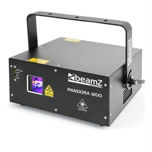 Beamz Pandora 1200 TTL RGB lézer, 12/23 DMX csatorna, 4 lézer osztály, fekete kép