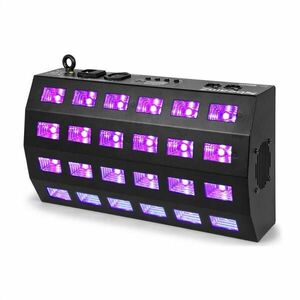 Beamz BUV463, LED UV stroboszkóp, 24x3W, DMX/Standalone, 7 DMX-csatorna, 85W, fekete kép