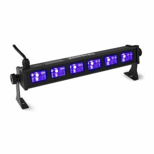Beamz BUV63, LED fénysorompó, 6 x 3 W UV LED dióda, fekete kép