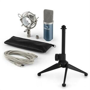 Auna MIC-900BL V1 USB mikrofon szett, kék kondenzátor mikrofon | asztali állvány kép