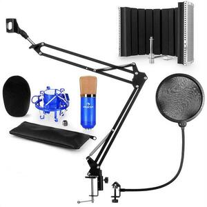 Auna CM001BG mikrofon készlet V5 kondenzátoros mikrofon, mikrofonkar, pop szűrő, mikrofonpanel kép