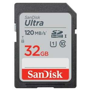 Sandisk 186496 SDHC Ultra kártya 32GB, 120MB/s, CL10, UHS-I kép