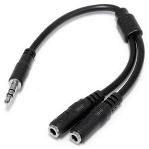 Startech - Slim Stereo Splitter Cable - 3.5mm Male to 2x 3.5mm Female kép