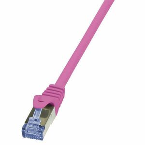 LogiLink Patch kábel PrimeLine, Cat.6A, S/FTP, rózsaszín, 2 m kép