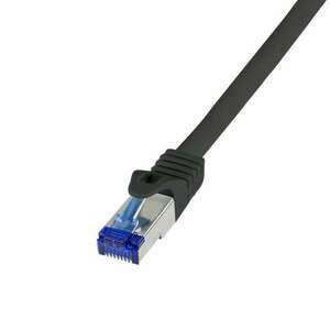 Logilink Patch kábel Ultraflex, Cat.6A, S/FTP, fekete, 0, 5 m kép
