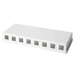 Logilink Üres doboz 8 Keystone modulhoz, felületre szerelhető, fehér kép
