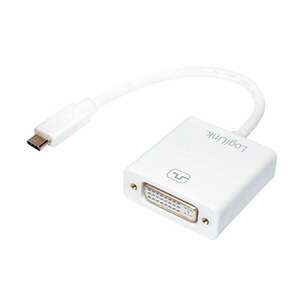 LogiLink USB 3.2 Gen1 Type-C adapter, C/M DVI-D/F, 1080p, fehér, ... kép
