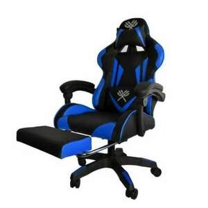 Zoco Body Fit S13 gamer szék, lábtartó, fekete/kék kép