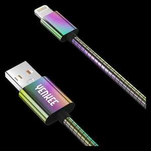 Yenkee YCU 651 USB Lightning szinkronizáló és töltőkábel acél fon... kép