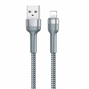 Cable USB Lightning Remax Jany Alloy, 1m, 2.4A (silver) kép