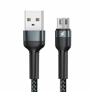 Cable USB Micro Remax Jany Alloy, 1m, 2.4A (black) kép