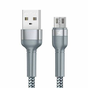 Cable USB Micro Remax Jany Alloy, 1m, 2.4A (silver) kép