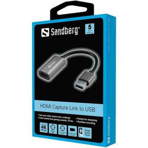 Sandberg HDMI Capture Link to USB Black 134-19 kép