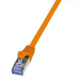 LogiLink 10G S/FTP PIMF PrimeLine patch kábel CAT6A 0, 50m narancs... kép