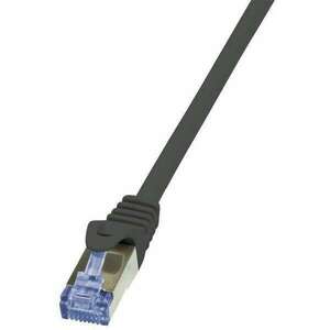 LogiLink 10G S/FTP PIMF PrimeLine patch kábel CAT6A 1m fekete (CQ... kép