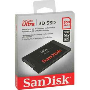 SanDisk Ultra 3D 2.5" 500 GB Serial ATA III 3D NAND Belső SSD kép